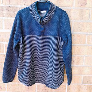 Maurices Quilted Pattern Half Button Up Sweatshirt